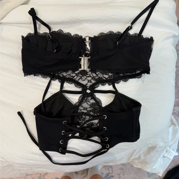 Outcast black lace corset top - Picture 4 of 5